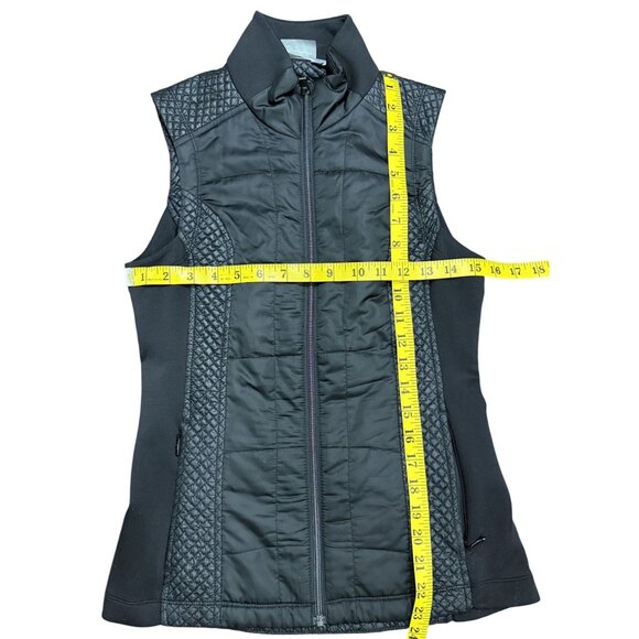 NEW Athleta Womens Black Quilted Zip Up Vest Sleeveless Jacket Athletic Stretch - Picture 8 of 12